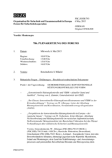 Journal der 787. Plenarsitzung des Forums