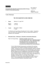 Journal der 785. Plenarsitzung des Forums