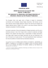 Statement by the Latvian EU Presidency on the abduction and illegal detention of Ukrainian citizens by the Russian Federation