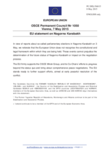 Statement by the Latvian EU Presidency in response to the statement by the Co-Chairmen of the Minsk Group on Nagorno-Karabakh