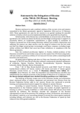 Statement by the Delegation of Ukraine on the situation in and around Ukraine