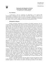 Statement by the Delegation of Ukraine on the situation in and around Ukraine