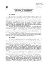 Statement by the Delegation of Ukraine on the situation in and around Ukraine