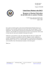 Statement by the Delegation of the United States of America in response to Russian Federation on aid deliveries to eastern Ukraine
