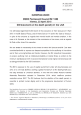 Statement by the Latvian EU Presidency on the death penalty in the United States of America