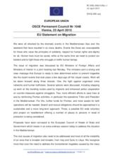 Statement by the Latvian EU Presidency on the issue of migration in the Mediterranean region