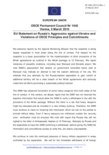 Statement by the Latvian EU Presidency on the ongoing aggression against Ukraine and violations of OSCE principles and commitments by the Russian Federation