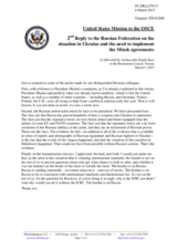 Statement by the Delegation of the United States of America in response to the statement by the Delegation of the Russian Federation on the situation in Ukraine and the need to implement the Minsk agreements