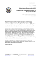 Statement by the Delegation of the United States of America on the abduction and illegal detention of Ukrainian citizens by the Russian Federation