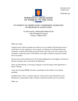 Statement by the Delegation of Norway on the ODIHR and Council of Europe Venice Commission Guidelines on Freedom of Association, launched in Geneva on 5 March 2015