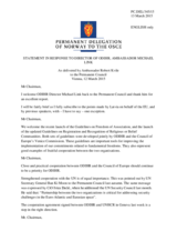 Statement by the Delegation of Norway in response to the report by the Director of the Office for Democratic Institutions and Human Rights (ODIHR), Mr. Michael Georg Link