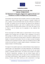 Statement by the Latvian EU Presidency on the ongoing aggression against Ukraine and violations of OSCE principles and commitments by the Russian Federation