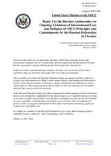 Statement by the Delegation of the United States of America in response to the statement by the Delegation of the Russian Federation on the situation in Ukraine and the need to implement the Minsk agreements