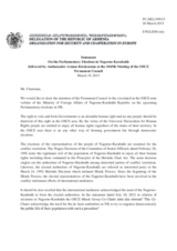 Statement by the Delegation of Armenia on the parliamentary elections in Nagorno-Karabakh