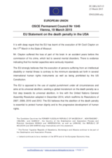 Statement by the Latvian EU Presidency on the death penalty in the United States of America