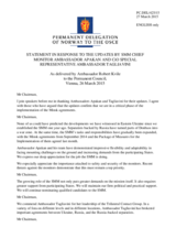 Statement by the Delegation of Norway in response to the update by the Chief Monitor of the OSCE SMM to Ukraine, Ambassador Ertugrul Apakan, and to the update by the Special Representative of the Chairperson-in-Office, Ambassador Heidi Tagliavini