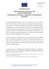 Statement by the Latvian EU Presidency on the arrests of suspects in connection with the 1995 Srebrenica genocide