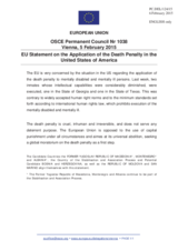 Statement by the Latvian EU Presidency on the death penalty in the United States of America