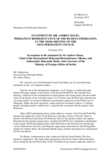 Statement by the Delegation of the Russian Federation in response to the addresses by Mr. Andrew Burns and by Ambassador Roksanda Ninčić