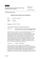 Journal of the 789th Plenary Meeting of the Forum for Security Co-operation