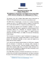 Statement by the Latvian EU Presidency in response to the report by the Head of the OSCE Centre in Ashgabat, Ambassador Ivo Petrov