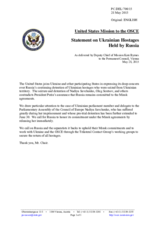 Statement by the Delegation of the United States of America on the abduction and illegal detention of Ukrainian citizens by the Russian Federation