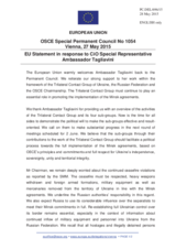 Statement by the Latvian EU Presidency in response to the address by the Special Representative of the Chairperson-in-Office, Ambassador Heidi Tagliavini