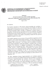 Statement by the Delegation of Armenia on the Twenty-first anniversary of the ceasefire agreement