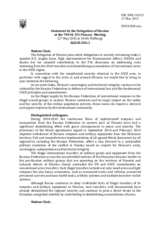 Statement by the Delegation of Ukraine in response to the presentation by Ms. A. Kane, High Representative for Disarmament Affairs, United Nations Office for Disarmament Affairs (UNODA)