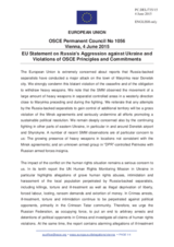 Statement by the Latvian EU Presidency on the ongoing aggression against Ukraine and violations of OSCE principles and commitments by the Russian Federation