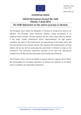 Statement by the Latvian EU Presidency on the reform efforts aimed at strengthening democracy, the rule of law and good governance in Ukraine