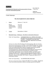 Journal der 790. Plenarsitzung des Forums