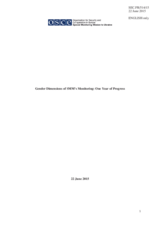 Gender Dimensions of SMM’s Monitoring: One Year of Progress Gender Dimensions of SMM’s Monitoring: One Year of Progress