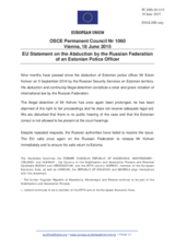 Statement by the Latvian EU Presidency on the abduction of Estonian police officer Mr. E. Kohver