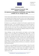 Statement by the Latvian EU Presidency in response to the address by the Minister for Foreign Affairs of Malta, H.E. George Vella