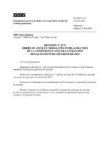 Décision No 1171 du Conseil permanent