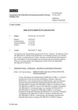 Journal der 1060. Plenarsitzung des Ständigen Rates 