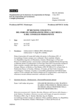 Giornale della 59a Riunione congiunta del Foro di cooperazione per la sicurezza e del Consiglio permanente