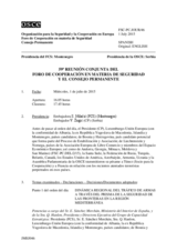 Diario de la 59ª Reunión conjunta del Foro de Cooperación en materia de Seguridad y del Consejo Permanente 