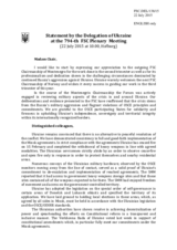 Statement by the Delegation of Ukraine on the situation in and around Ukraine