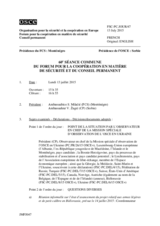 Journal de la 60ème séance commune du Forum pour la coopération en matière de sécurité et du Conseil permanent