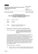 Journal der 60. Gemeinsamen Sitzung des Forums für Sicherheitskooperation und des Ständigen Rates