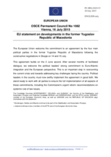 Statement by the Luxembourgian EU Presidency on the political agreement in the former Yugoslav Republic of Macedonia