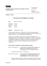 Journal de la 1063ème séance plénière du Conseil