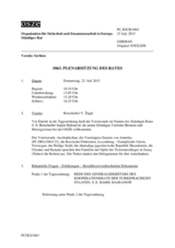 Journal der 1063. Plenarsitzung des Ständigen Rates 