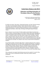 Statement by the Delegation of the United States of America on the abduction and illegal detention of Ukrainian citizens by the Russian Federation