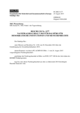 Beschluss Nr. 1177 des Ständigen Rates