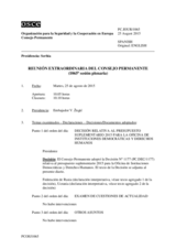 Diario de la 1065ª Sesión extraordinaria del Consejo Permanente 