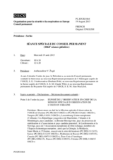 Journal de la 1064ème séance spéciale du Conseil permanent