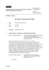 Giornale della 798a Seduta plenaria del Foro di cooperazione per la sicurezza